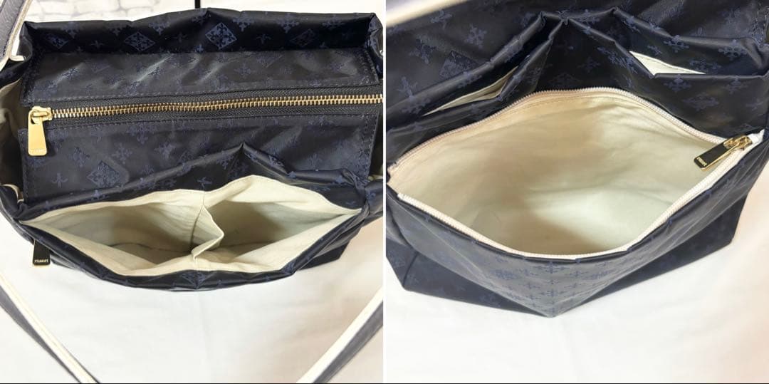 未使用級✨ラシット・トートバッグ手提げ肩掛け ナイロン ポケット多数 A4可