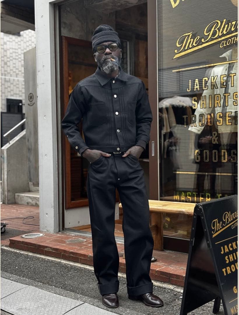 ブラードクロージング DENIM JACKET DENIM PANTSブラック