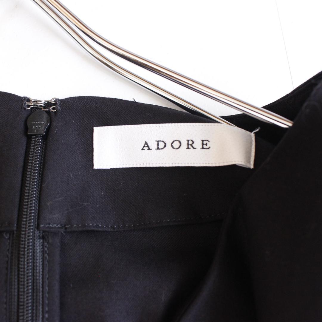 ADORE クリアコットンワンピース Mサイズ ブラック ドッキングデザイン