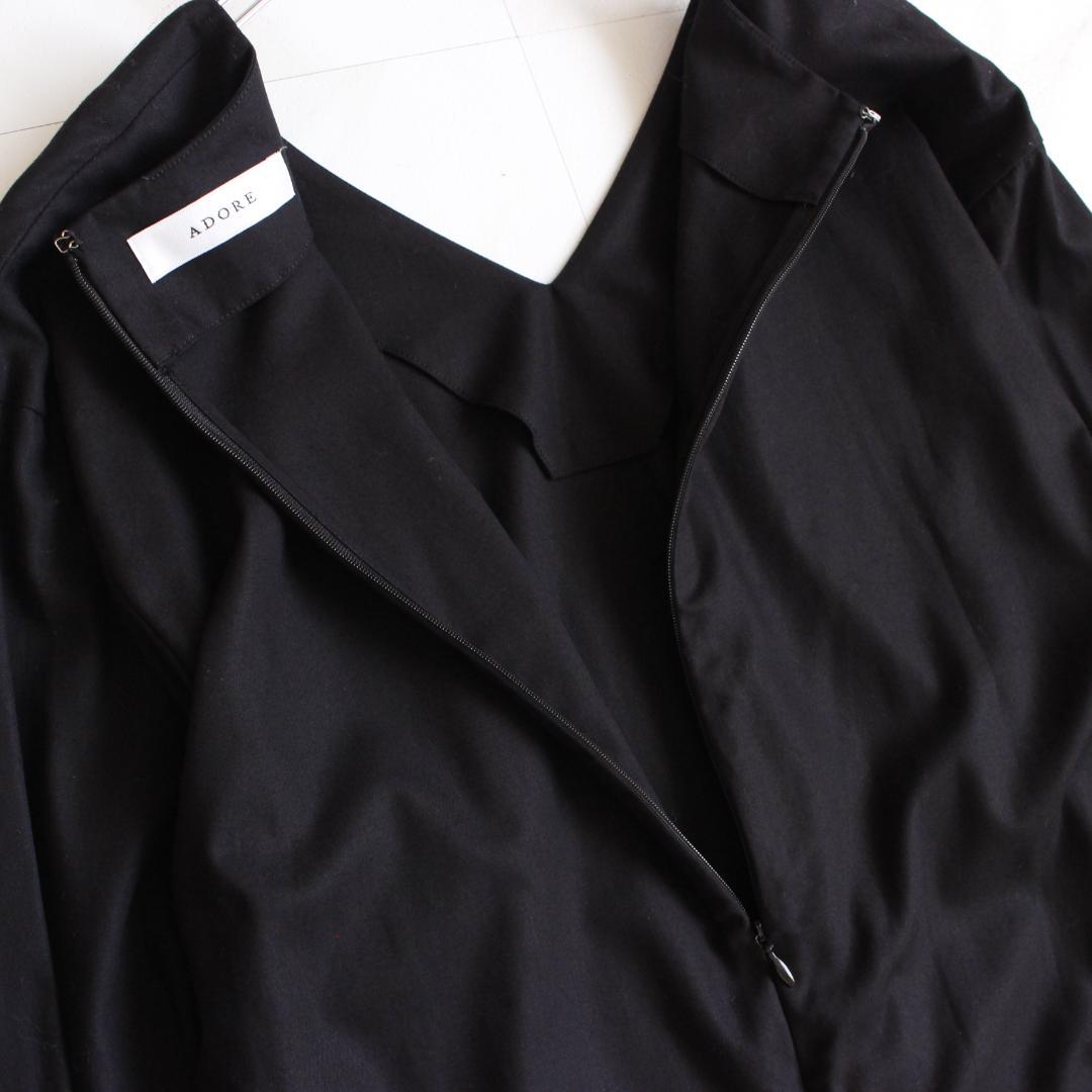 ADORE クリアコットンワンピース Mサイズ ブラック ドッキングデザイン