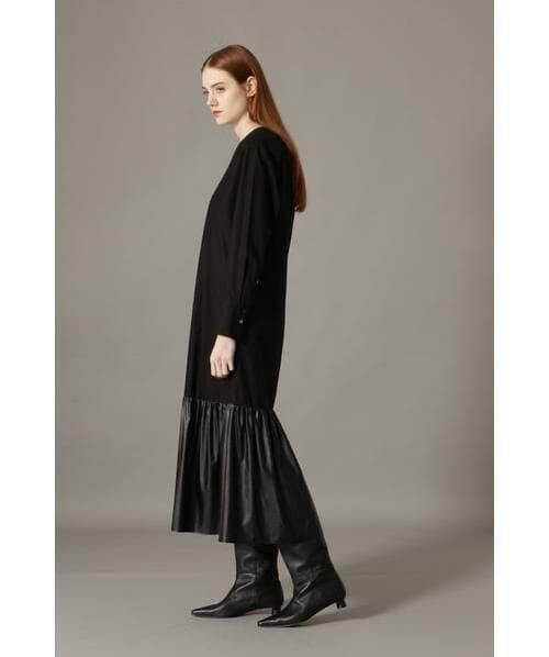 ADORE クリアコットンワンピース Mサイズ ブラック ドッキングデザイン