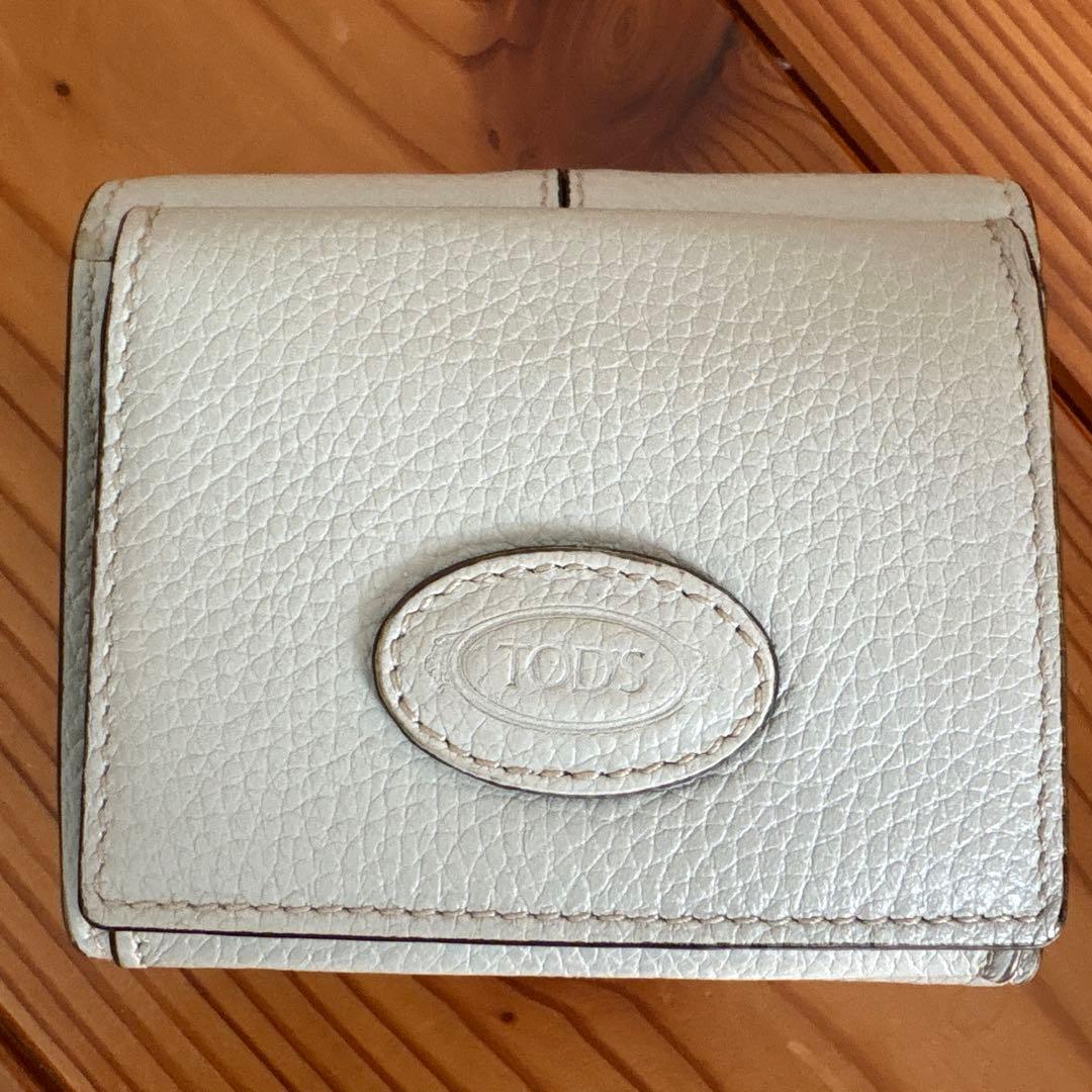 【美品】TOD'S ライトブルー 三つ折り財布