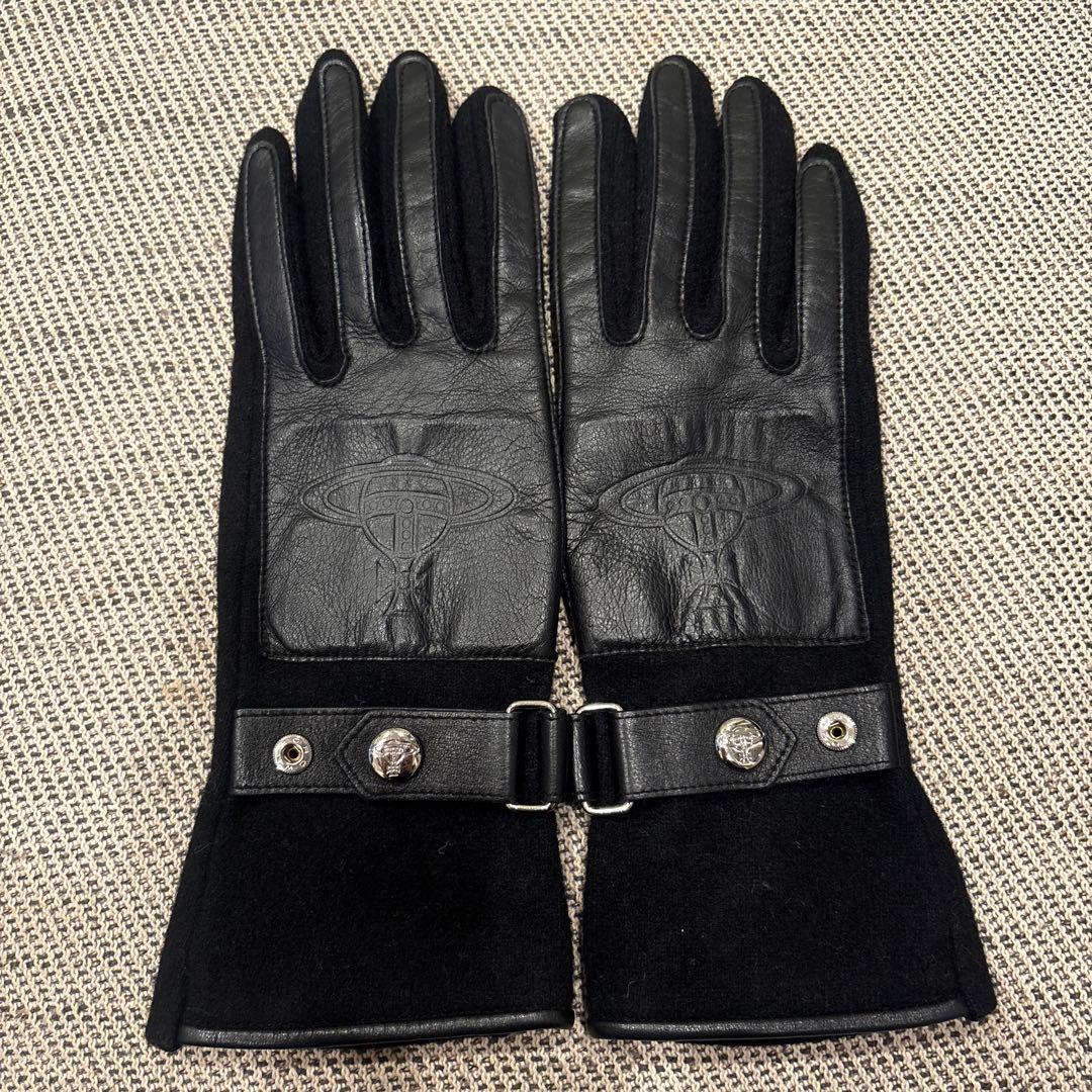 Vivienne Westwood レザー手袋　レザーグローブ　黒　オーブ
