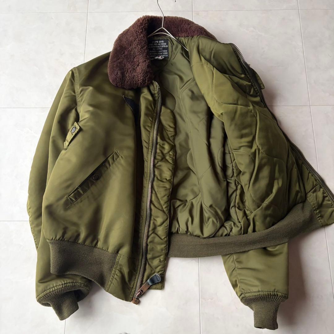 希少✨AVIREX B-15 フライトジャケット M 米国製 スコービル ボア