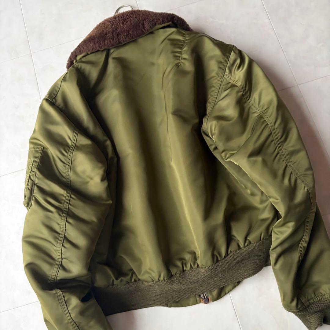 希少✨AVIREX B-15 フライトジャケット M 米国製 スコービル ボア