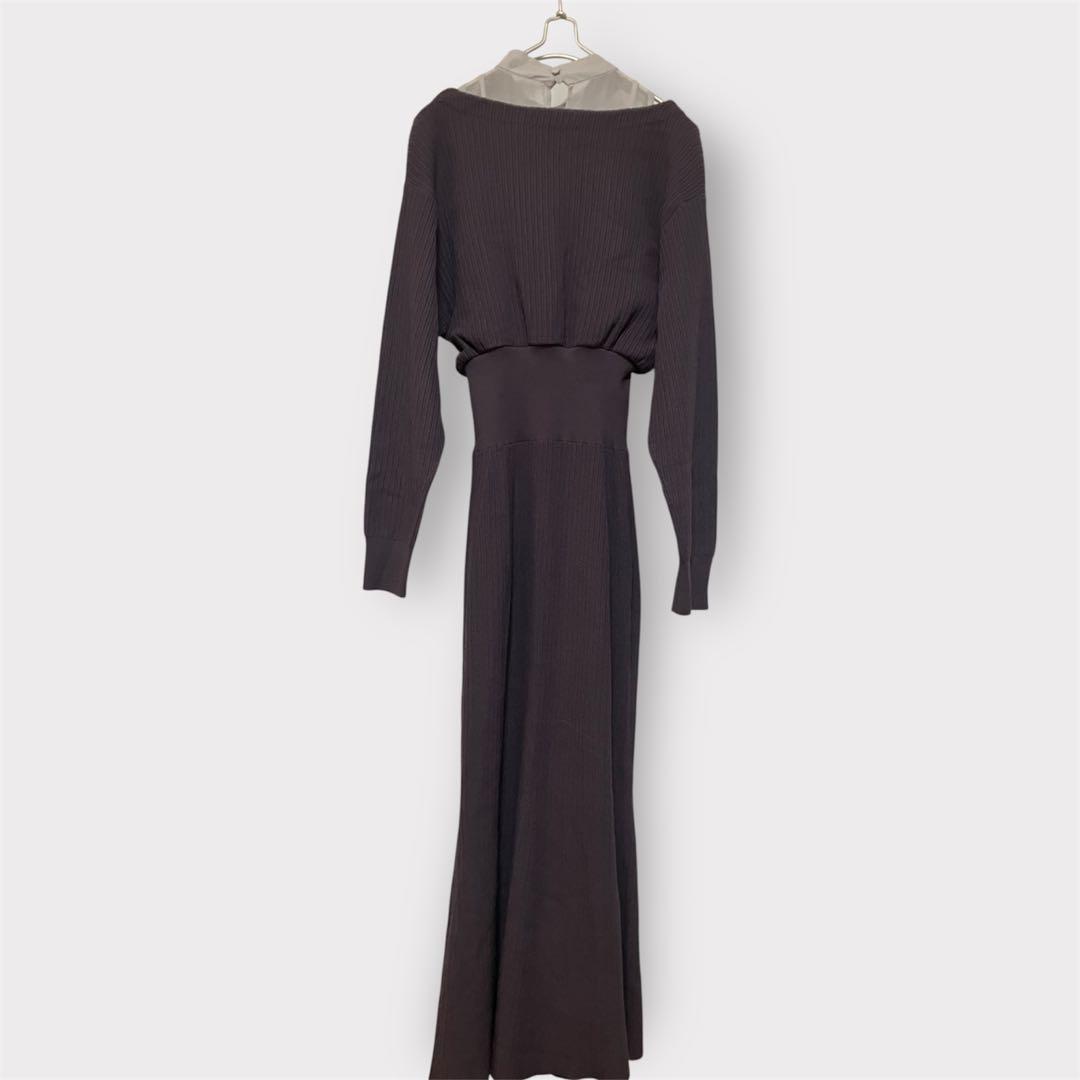 スナイデル snidel シアーレイヤードカシュクールワンピース （GRY）