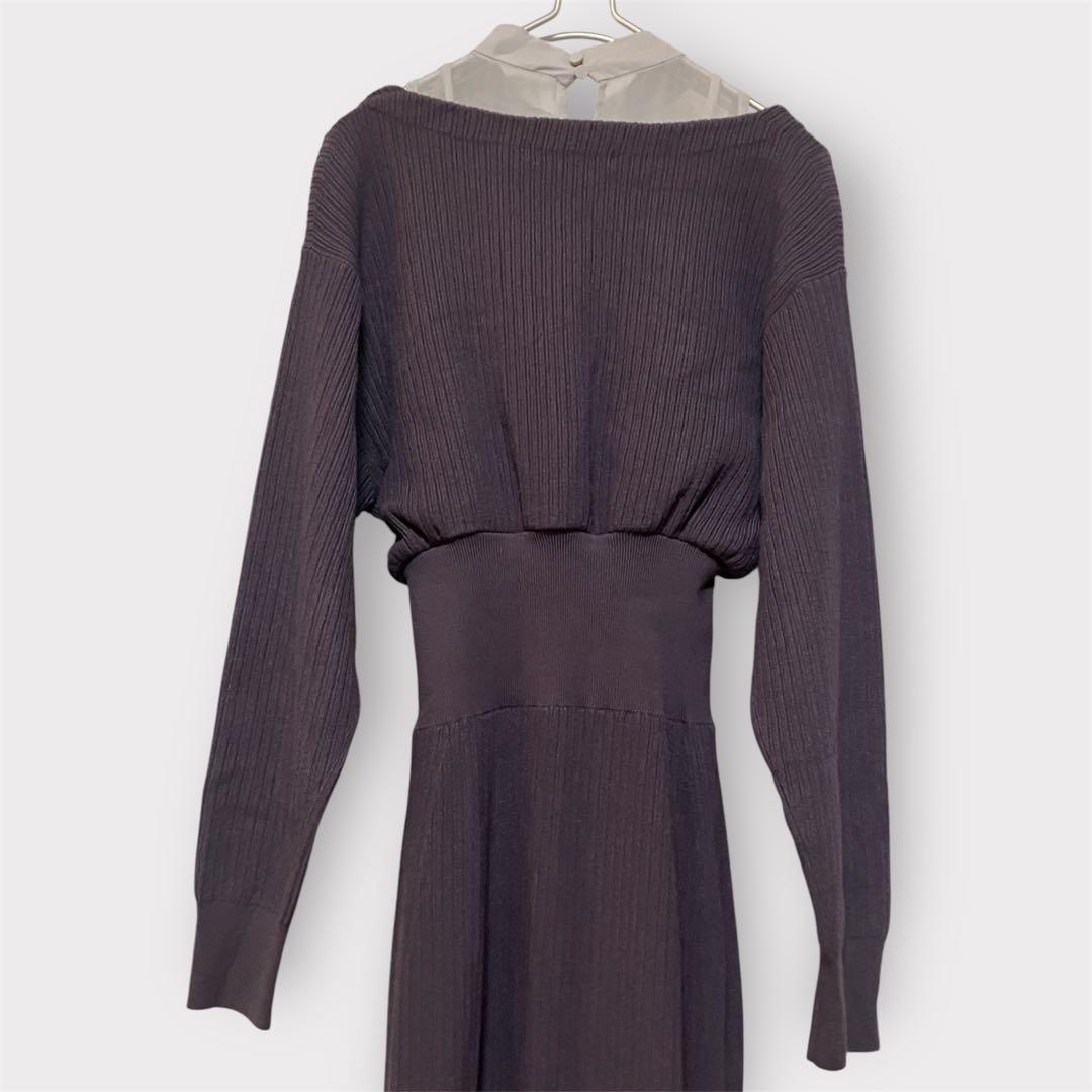 スナイデル snidel シアーレイヤードカシュクールワンピース （GRY）