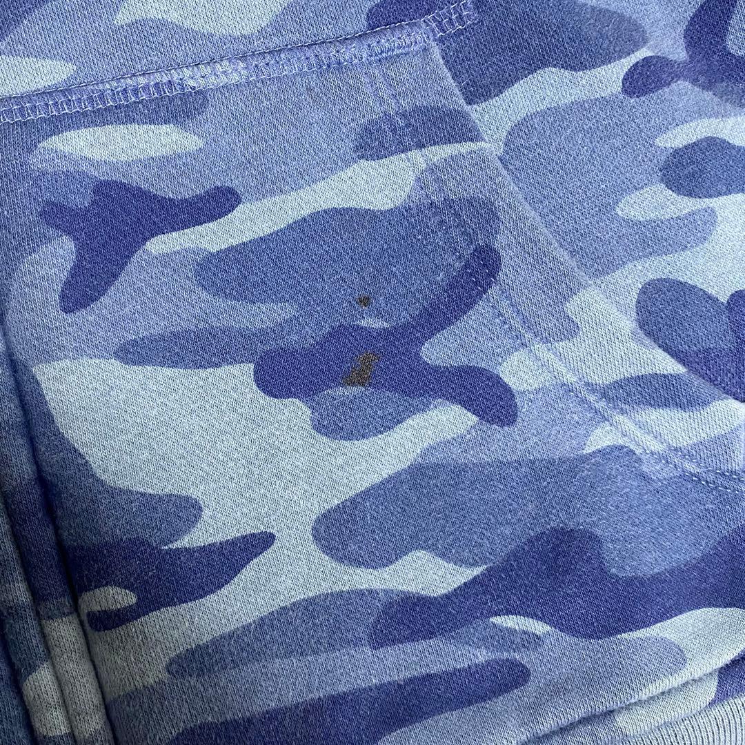 y2k GAP フルジップ パーカー 迷彩 平成ギャル 裏ボア ネイビー