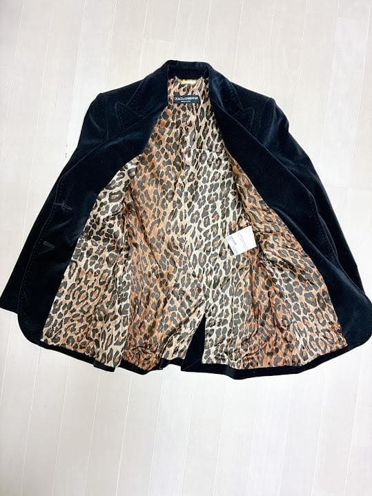 新品タグ付き DOLCE&GABBANA ベロア ジャケット ブラック 42