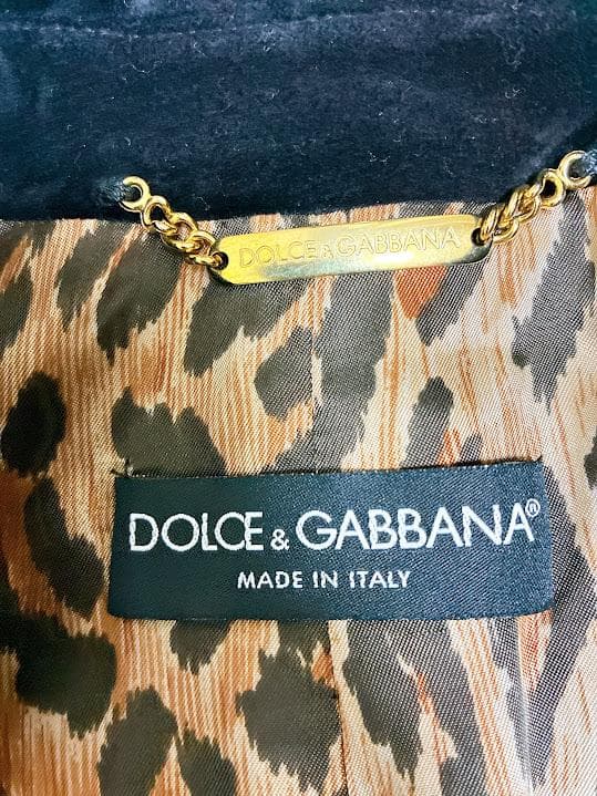 新品タグ付き DOLCE&GABBANA ベロア ジャケット ブラック 42