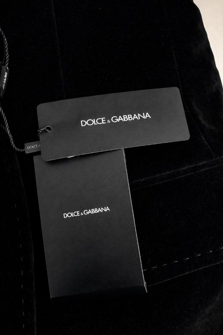 新品タグ付き DOLCE&GABBANA ベロア ジャケット ブラック 42