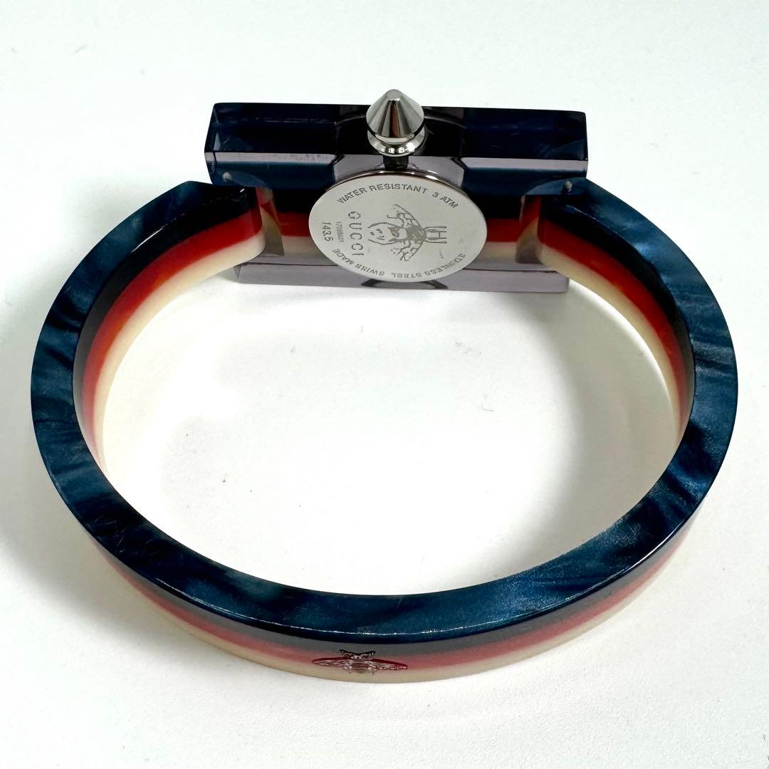 稼働 GUCCI 腕時計 ヴィンテージ ウェブ トリコロール シェル文字盤