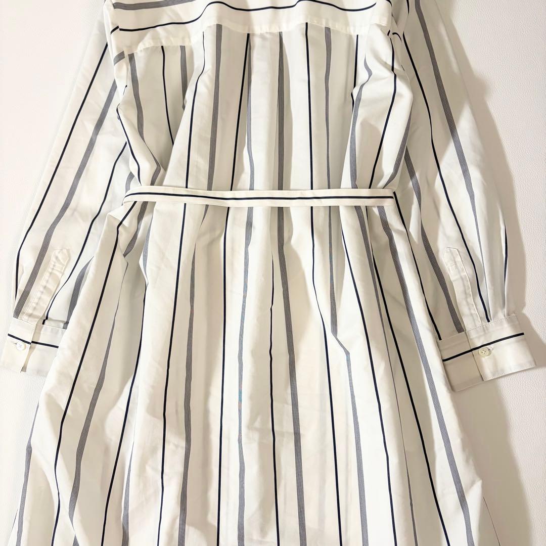 極美品　マッキントッシュフィロソフィー　近年　シャツワンピース　ストライプ