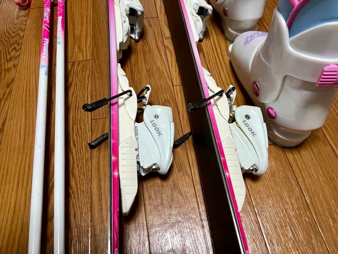 子供用スキー板　ブーツ　ストック　3点セット