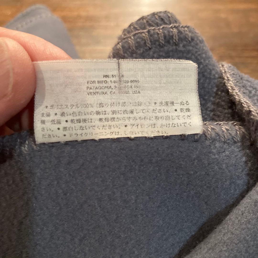 90s Patagonia フリース マフラー USA製 パタゴニア グレー