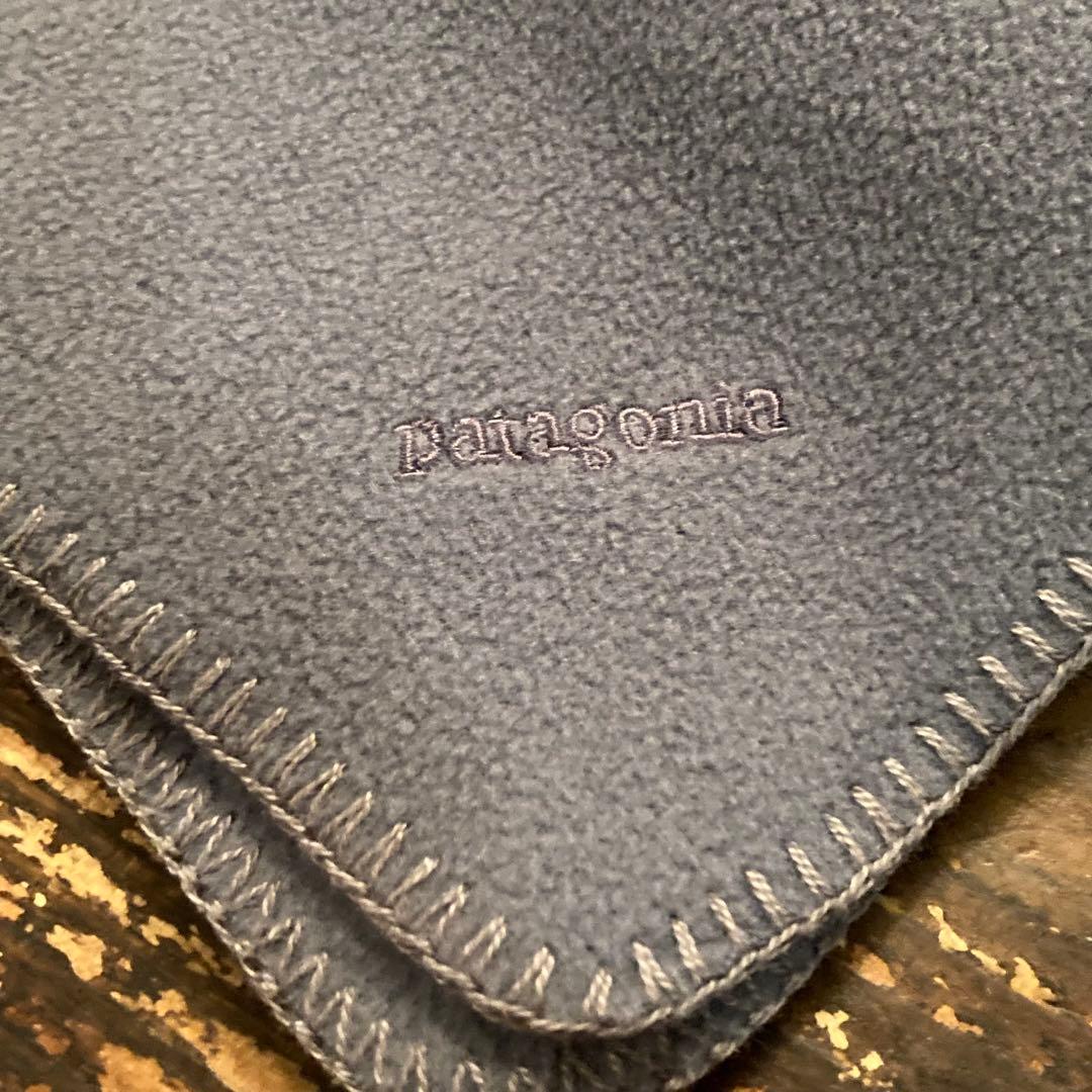 90s Patagonia フリース マフラー USA製 パタゴニア グレー