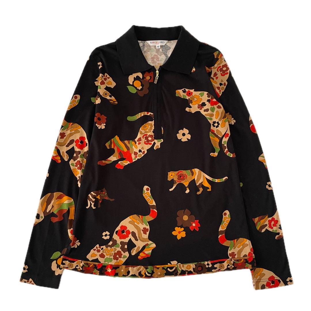 未使用 LEONARD レオナール 総柄 ポロシャツ カットソー 40