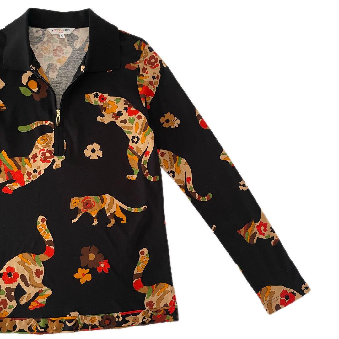 未使用 LEONARD レオナール 総柄 ポロシャツ カットソー 40