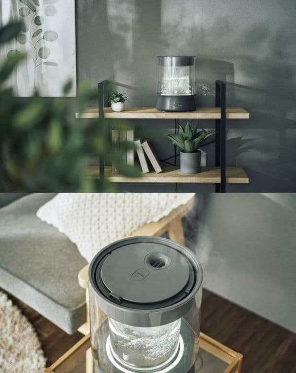 新品未使用 quad' ガラス製スチーム加湿器