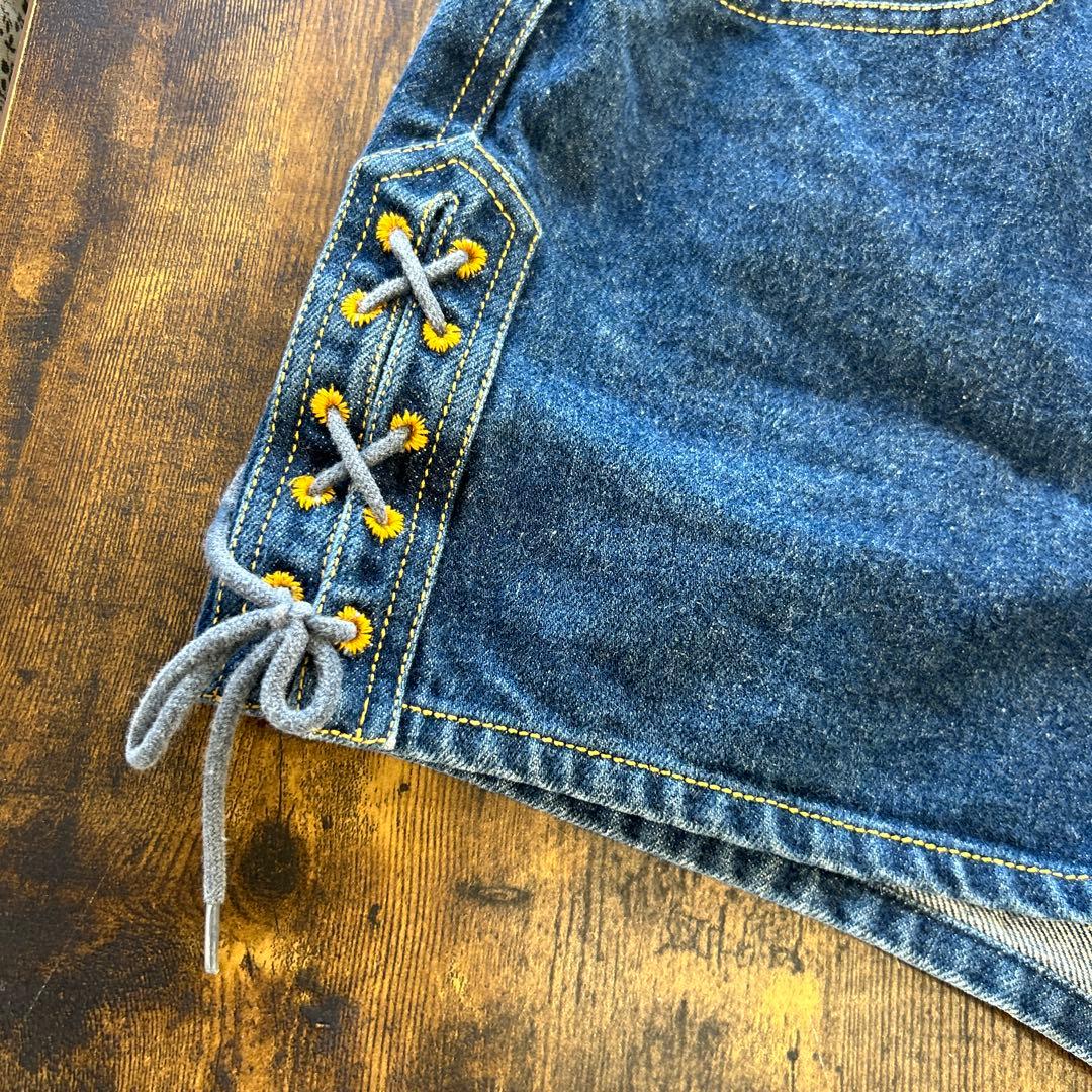 デニム ショートパンツ 紐 ココマーク