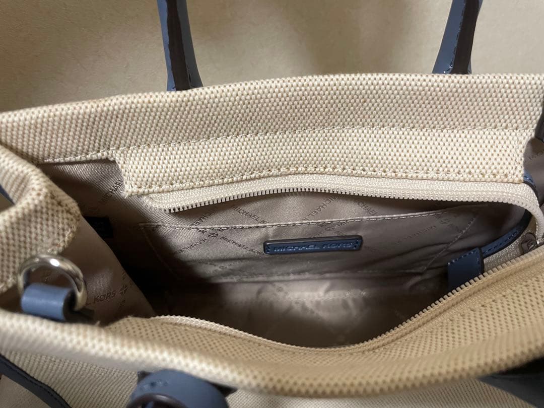 MICHAEL KORS トートバッグ ベージュ/ブルー