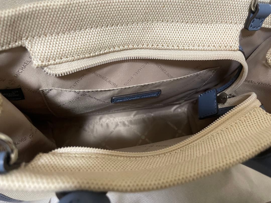 MICHAEL KORS トートバッグ ベージュ/ブルー