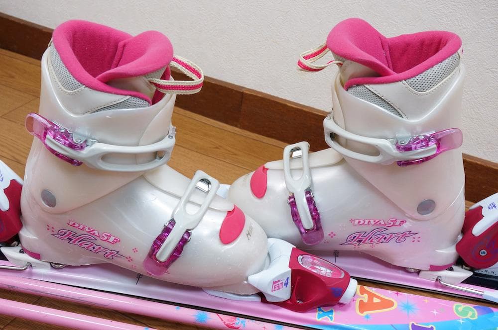 メンテ済 106cm 靴21cm KAZAMA スキーセット (120)