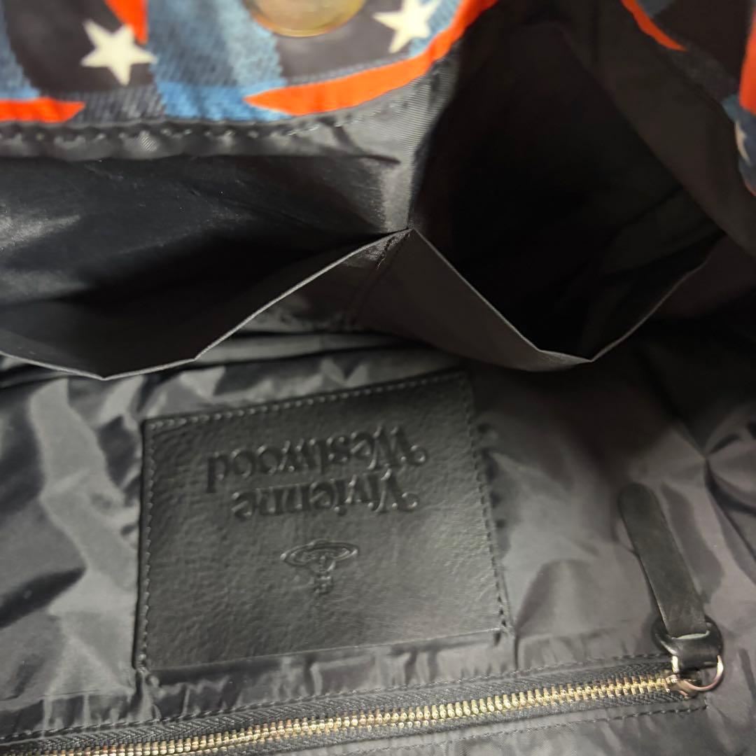 星がポイント‼️Vivienne Westwood カラフル星柄トートバッグ