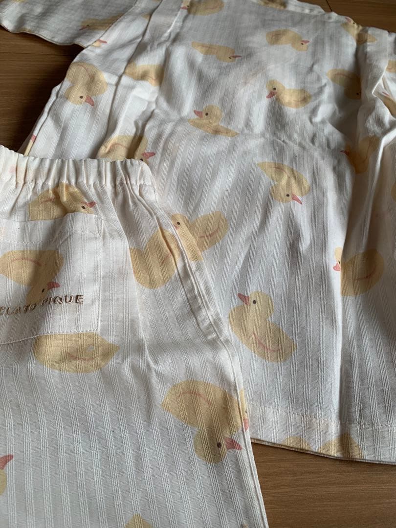 ジェラートピケ　甚平　アヒル　新品未使用品