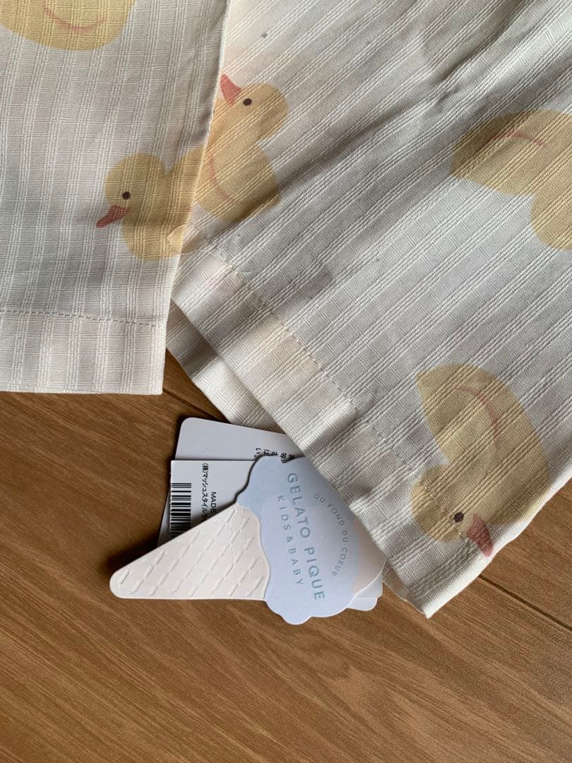 ジェラートピケ　甚平　アヒル　新品未使用品