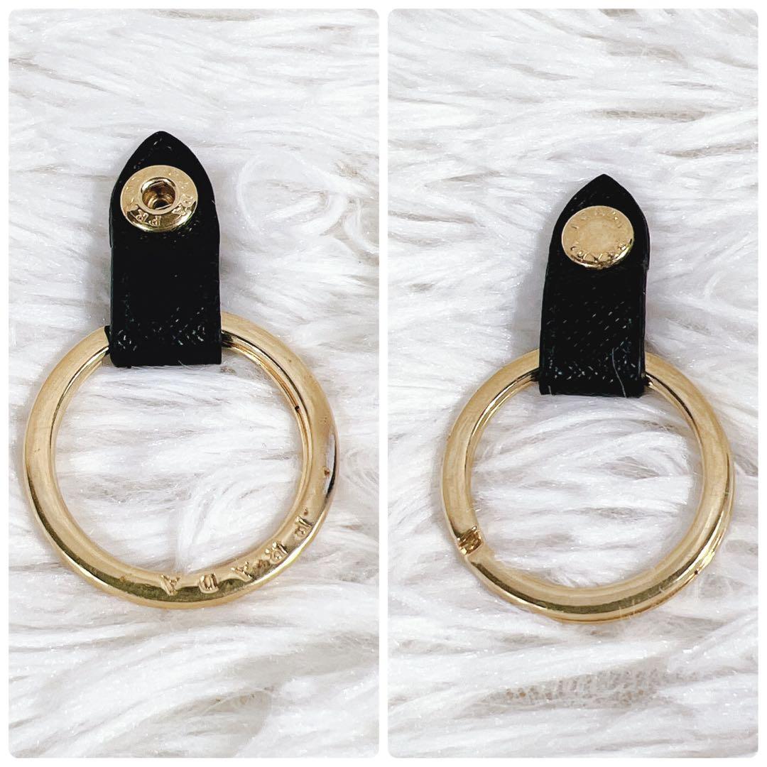 PRADA プラダ キーケース サフィアーノレザー キーリング 4連　ブラック