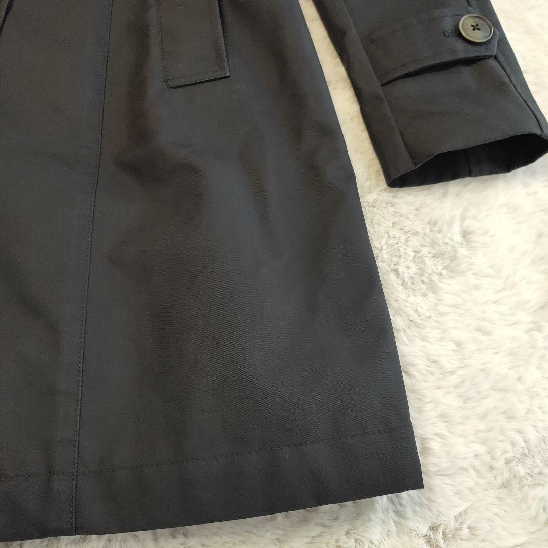 【希少 美品】ヘルノ ノーカラー ステンカラーコート ベルト付 花柄 総裏地