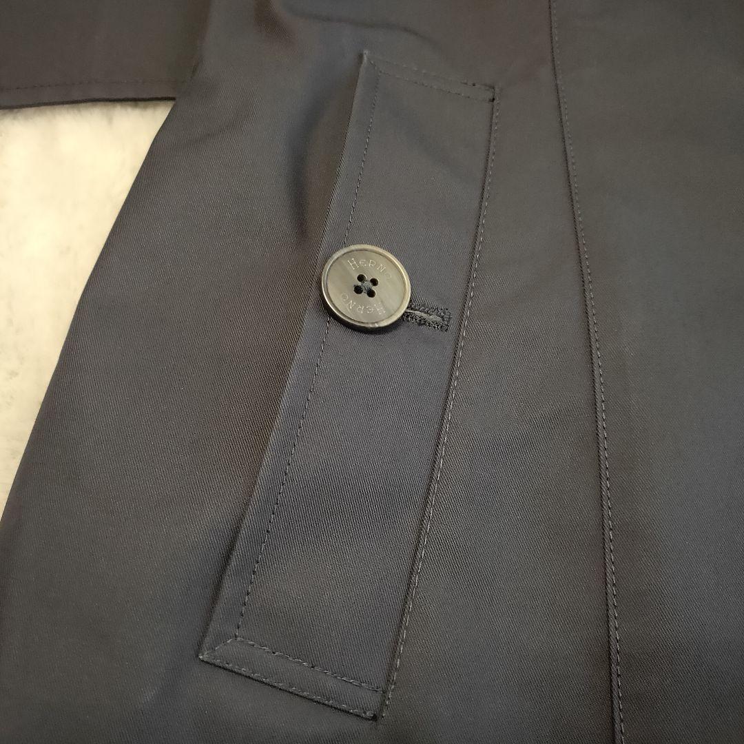 【希少 美品】ヘルノ ノーカラー ステンカラーコート ベルト付 花柄 総裏地