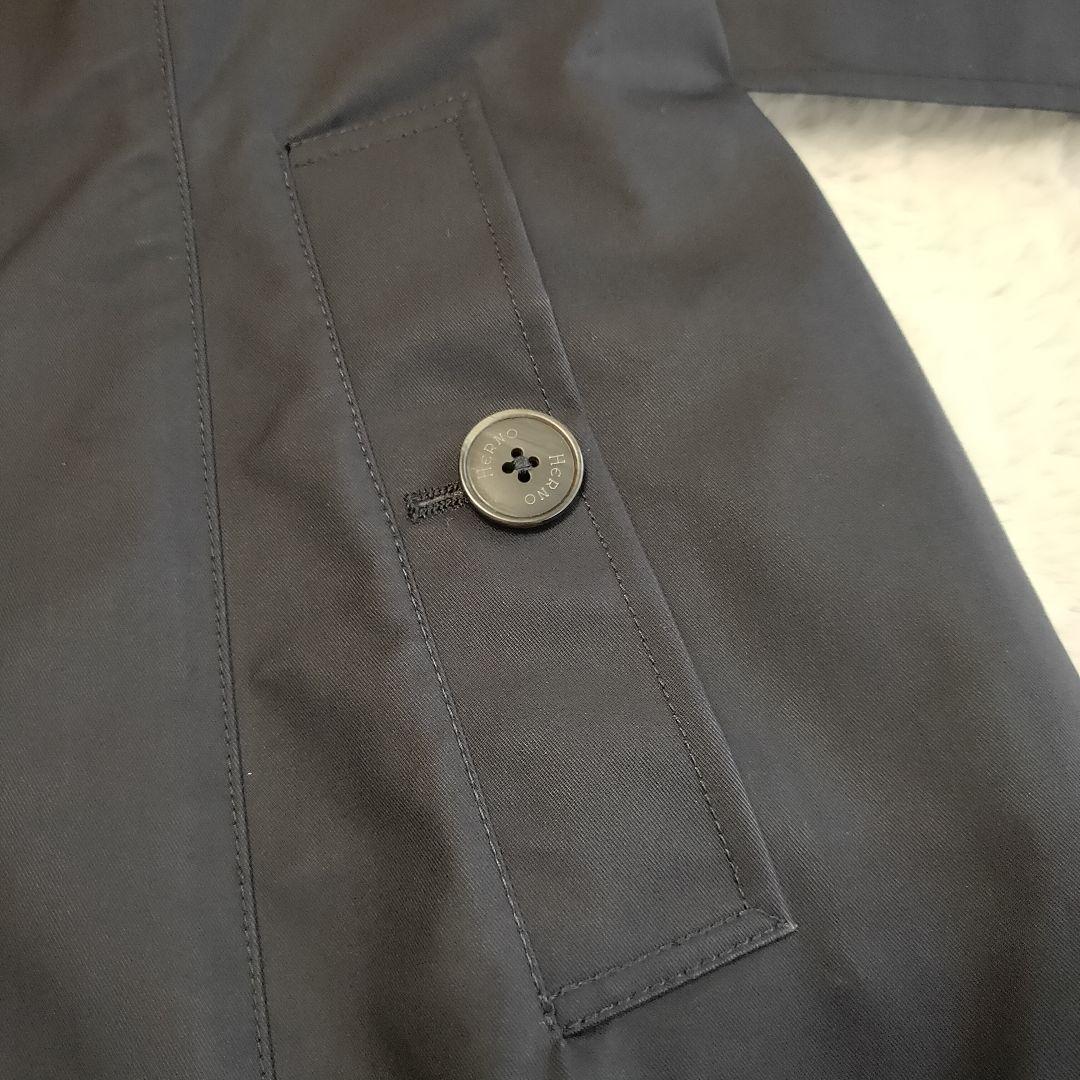 【希少 美品】ヘルノ ノーカラー ステンカラーコート ベルト付 花柄 総裏地