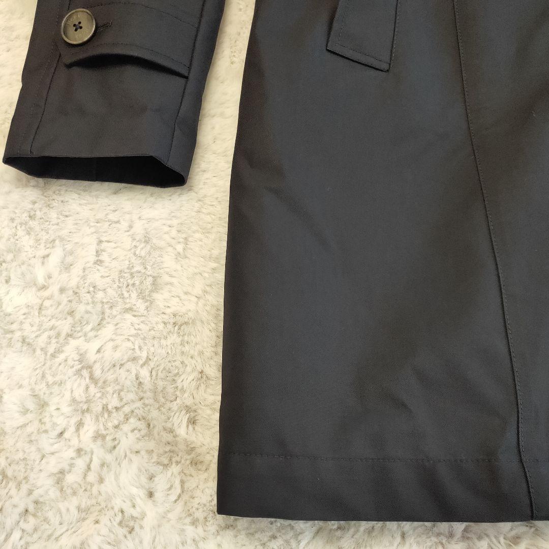 【希少 美品】ヘルノ ノーカラー ステンカラーコート ベルト付 花柄 総裏地