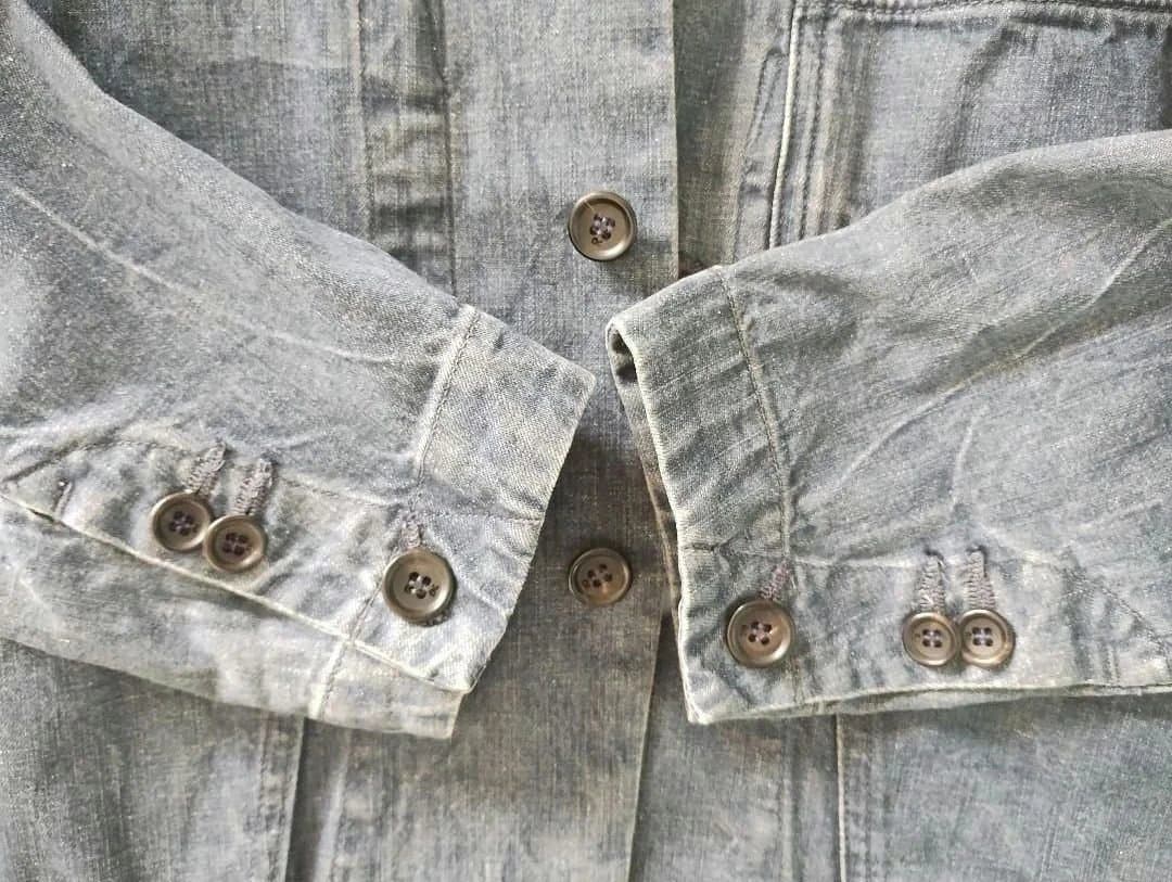 【お値下げ中】45rpm かちんインディゴ デニムジャケット スタンドカラー