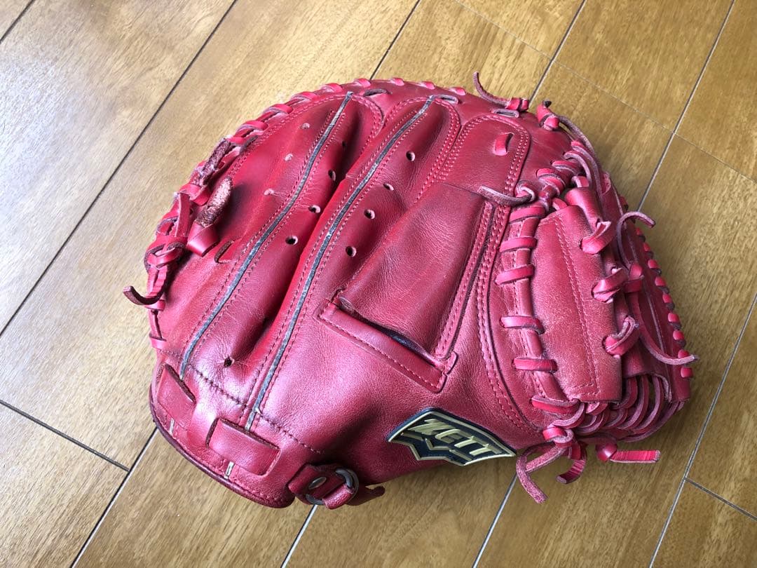 ZEETレッド 軟式キャッチャーミット