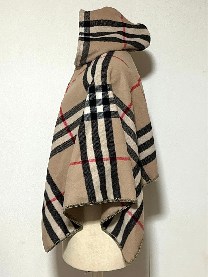 BURBERRY CHILDREN ノバチェック　フード付き　ポンチョ　ケープ