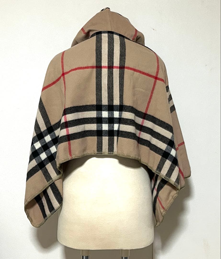 BURBERRY CHILDREN ノバチェック　フード付き　ポンチョ　ケープ