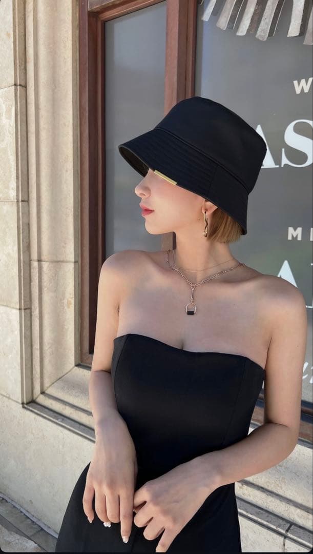 しいちゃん　完全遮光・撥水機能 バケットハット 黒　ブラック　バケハ