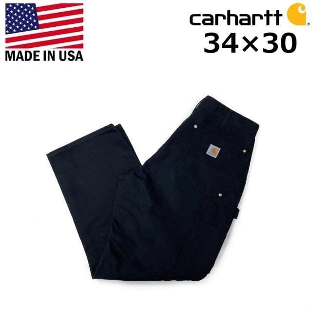 カーハート ワークパンツ US購入 ダブルニー(34×30)黒 181218