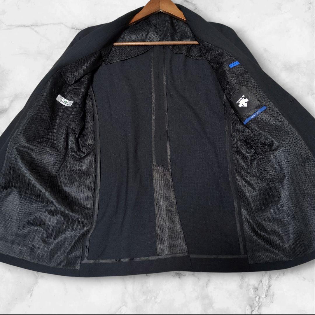 極美品♢DESCENTE スリーピース スーツ 洗濯可能 高機能繊維