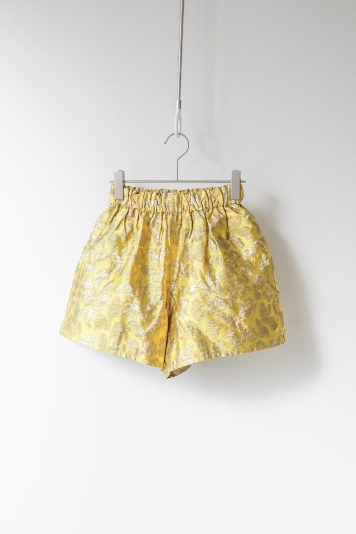PRADA プラダ ゴールド 花柄 ジャガード ショート パンツ