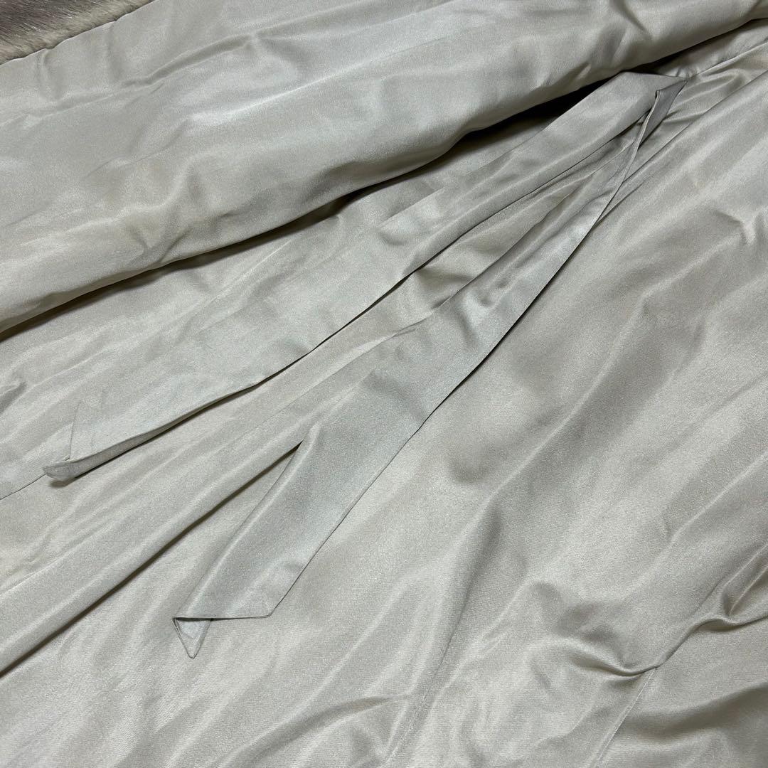 着丈110cm サファイアミンク ロングコート 毛皮 リアルファー サイズ11