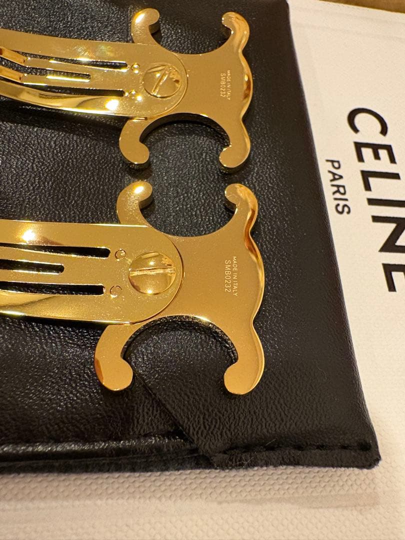 CELINE　セリーヌ　トリオンフ ゴールド ヘアピン　ヘアクリップ