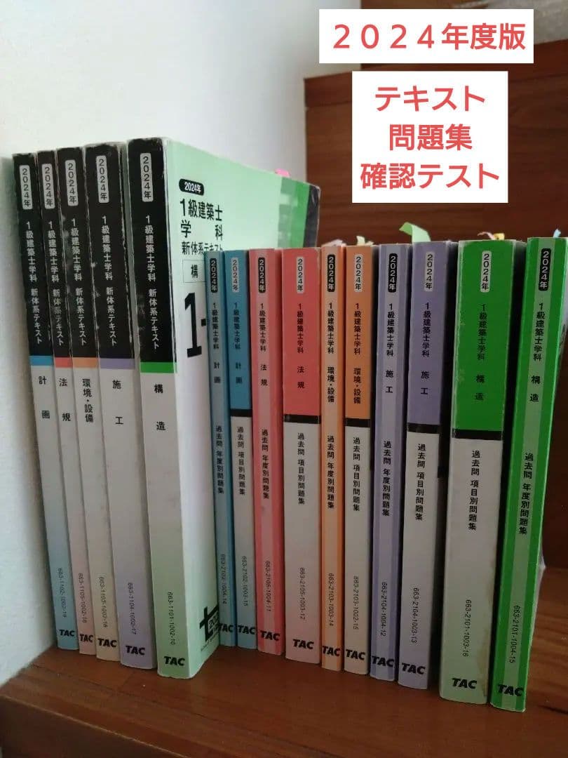 令和6年2024年度TAC一級建築士　テキスト+問題集