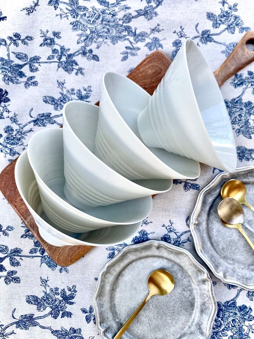 【新品未使用】水野幸一　ボウル5個セット　フリーカップ　カフェオレボウル　小鉢