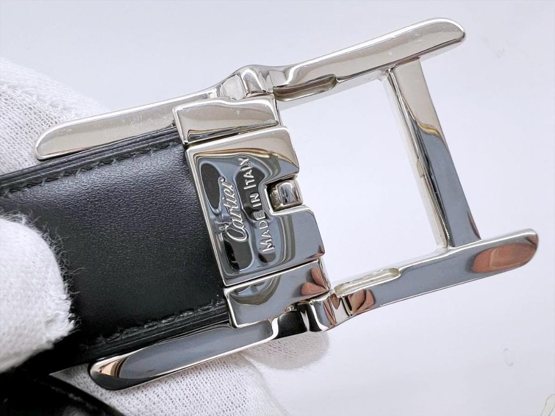 寸法約88～98ｃｍ　カルティエ　タンクアメリカン　スムースレザー　ベルト