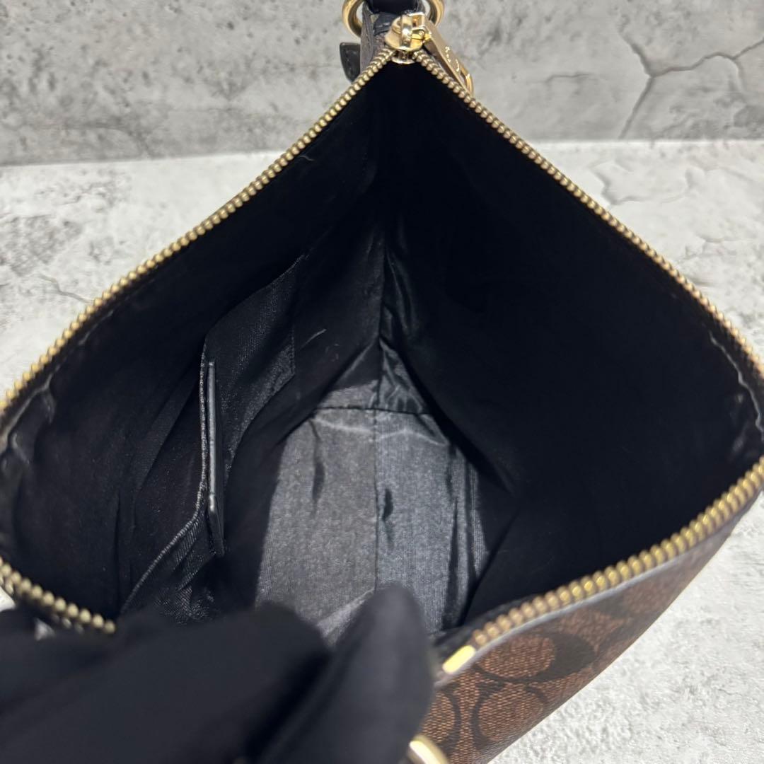 未使用級✨️コーチ バケットバッグ ショルダー 肩がけ PVC レザー 黒