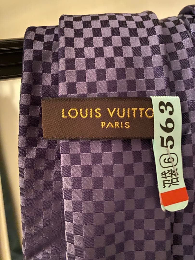 LOUIS VUITTON パープル チェック柄 ネクタイ